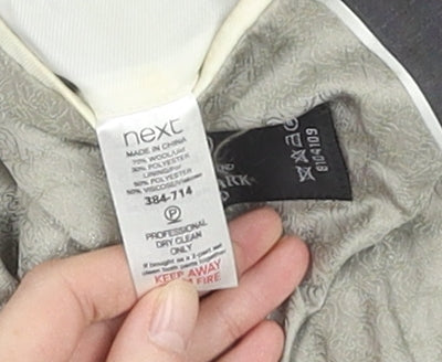 Next Men's Grey Wool Blazer, 38R, Business Formal