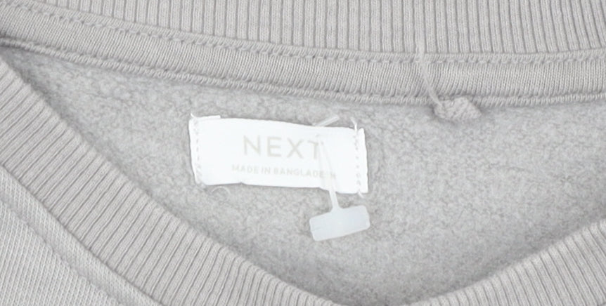 Next Girls Grey Sequin Heart Pullover Jumper 11 Years