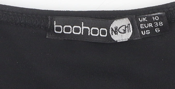 Boohoo Women's Black Bodycon Dress Size 10