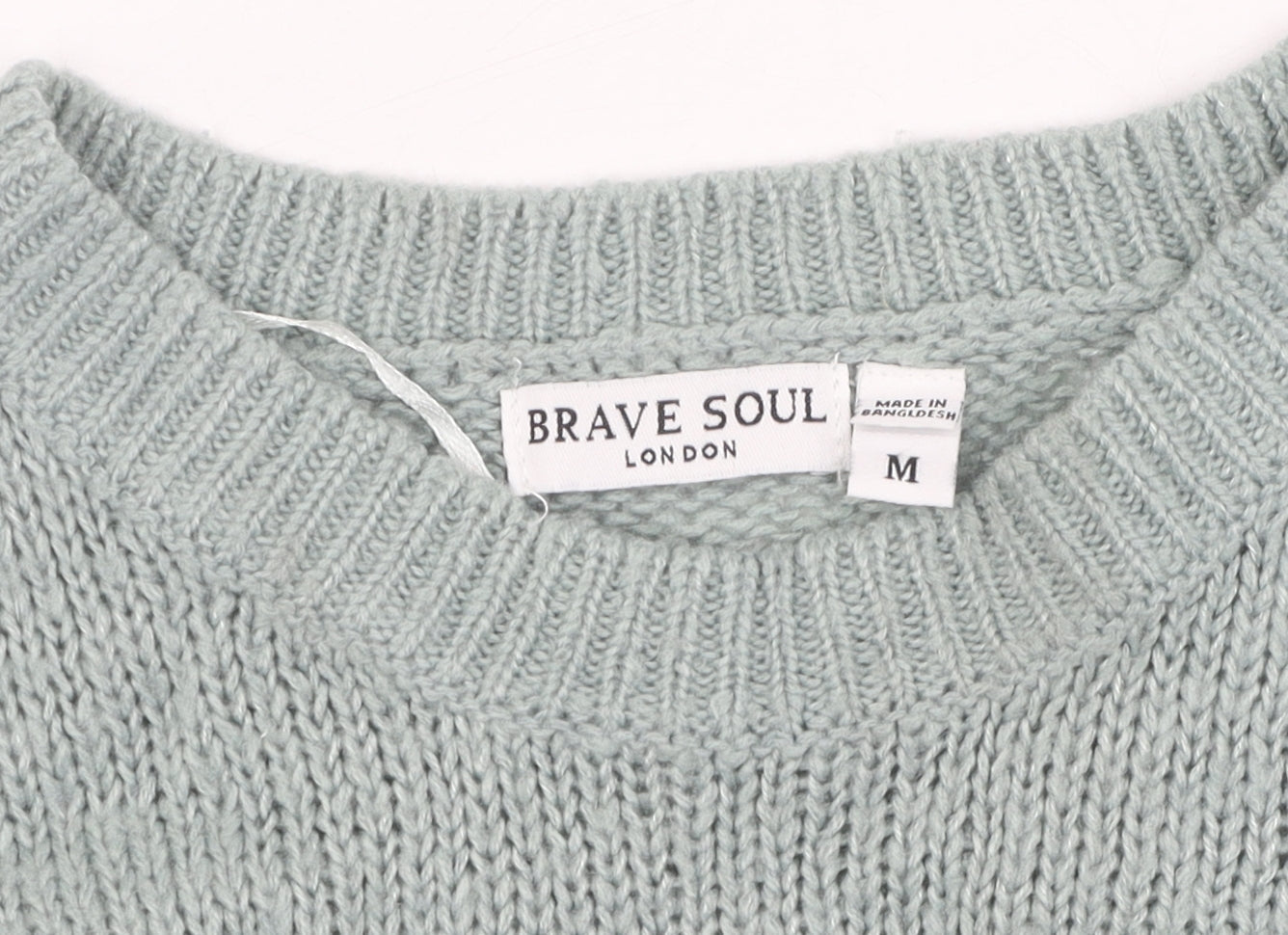 Brave Soul Women's Green Acrylic Pullover Jumper M