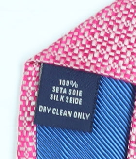 Charles Tyrwhitt Men's Pink Silk Geometric Designer Tie