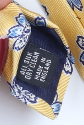 Off The Cuff Men’s Yellow Floral Silk Tie