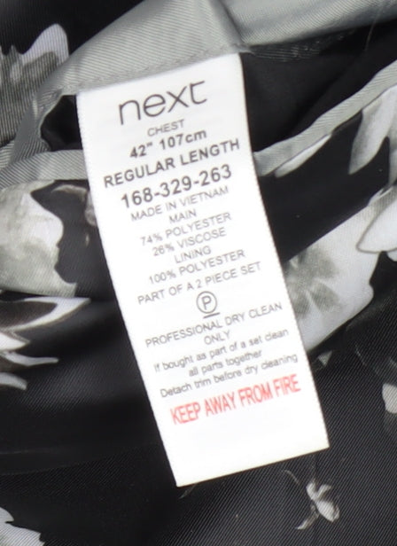 Next Men's Black Blazer, Size 42R, Regular Fit Formal