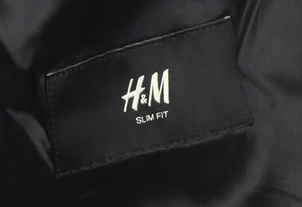 H&M Men's Black Slim Blazer Size 38R