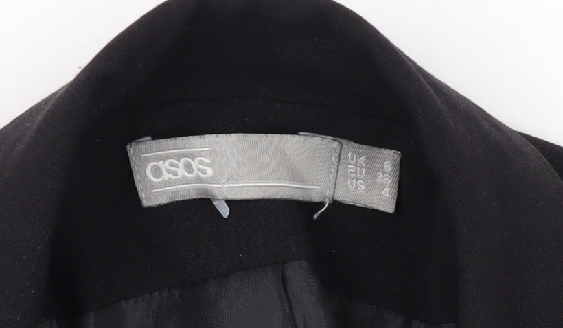 ASOS Women's Black Long Overcoat Size 8
