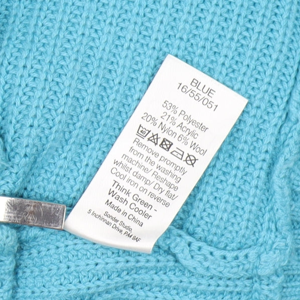 Sonder Studio Women's Blue Jumper, Size 10, Mock Neck
