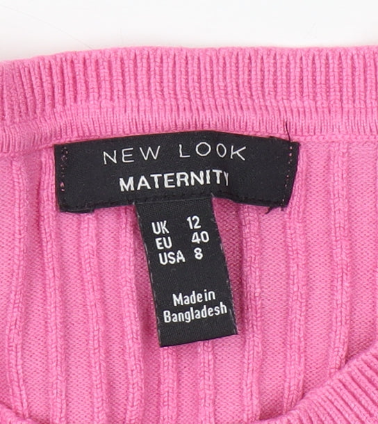 New Look Women's Pink Maternity Pullover Jumper