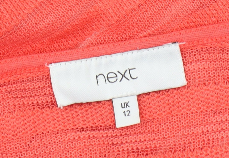 Next Women's Red Striped T-Shirt Size 12