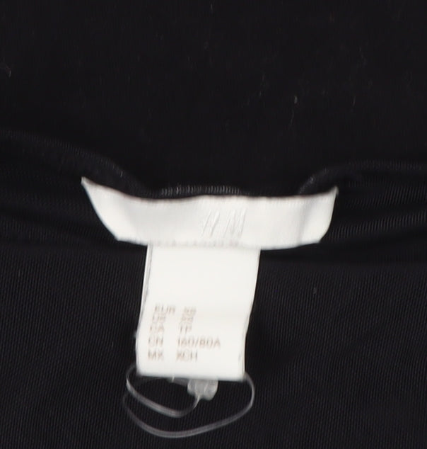H&M Women's Black Short Sleeve Basic T-Shirt, Size 10