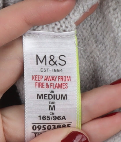 Marks & Spencer Women's Grey Knit Jumper - Medium