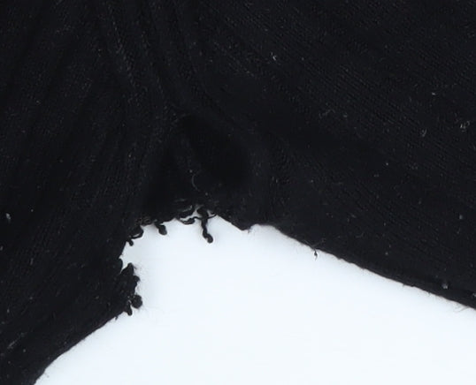 Bershka Women's Black High Neck Pullover Jumper