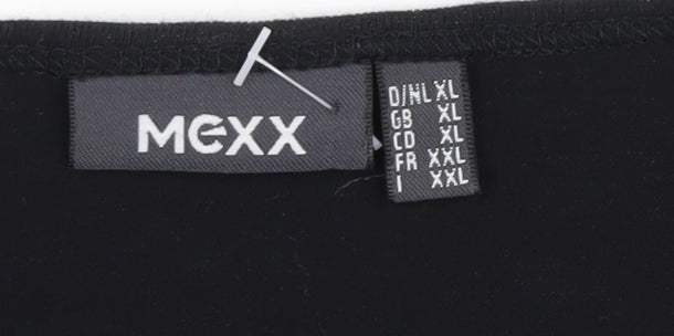 Mexx Women's Black V-Neck Long Sleeve T-Shirt XL