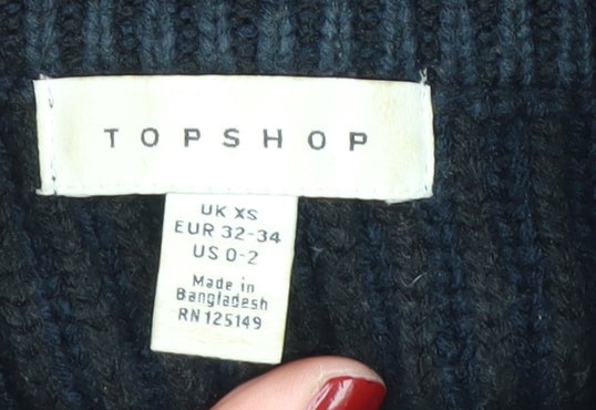 Topshop Women's Black XS Pullover Jumper