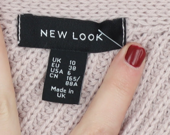 New Look Women's Pink Knit Pullover Jumper Size 10