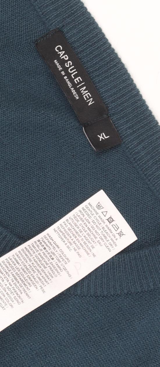 Capsule Men Blue Crew Neck XL Pullover Jumper