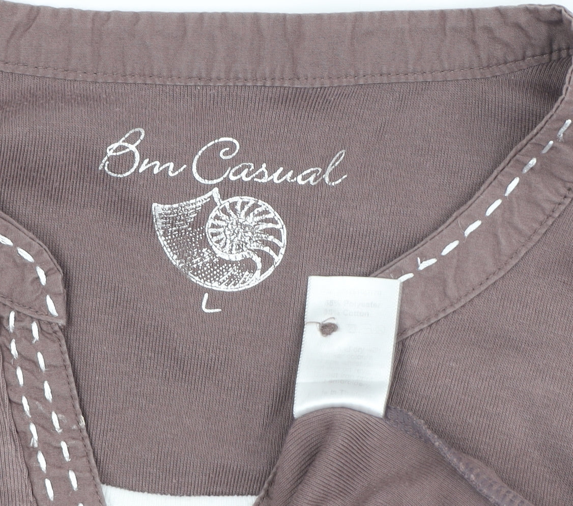 Bonmarché Women's Brown Blouse L Basic Style