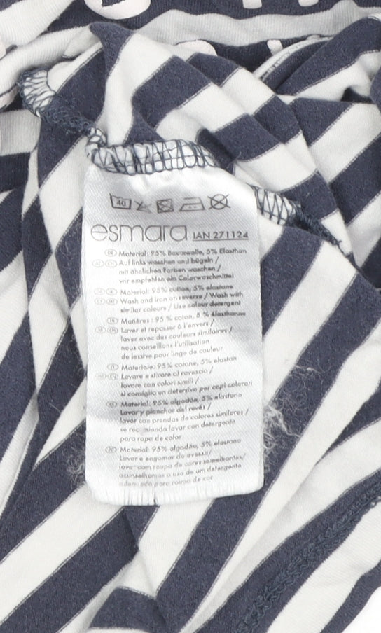 Esmara Women's Blue Striped T-Shirt Size 12