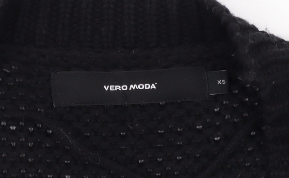 Vero Moda Women's Black XS Cardigan Chunky Knit