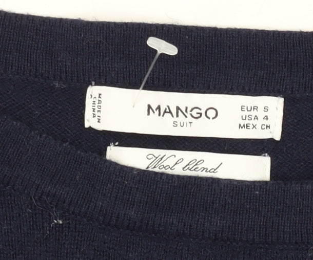 Mango Women's Blue Pullover Jumper, Size S