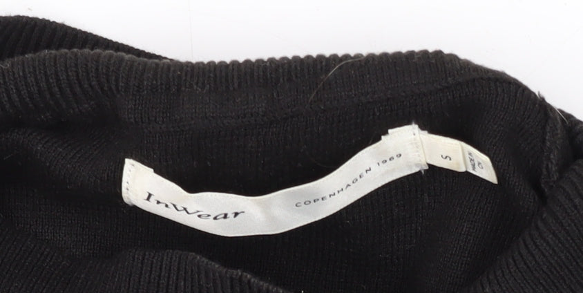 InWear Women's Black Tunic Jumper, Size S, Balloon Sleeve