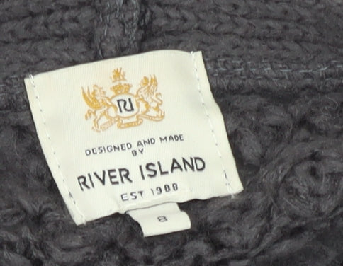 River Island Women's Grey Cardigan M Knitwear