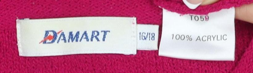 Dalmart Women's Pink Crew Neck Pullover Jumper Size 18