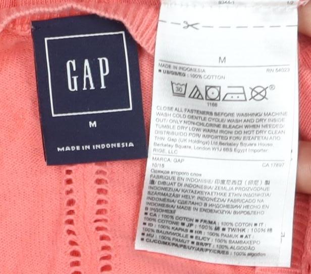 Gap Women's Pink Cardigan M - Casual Spring Knitwear