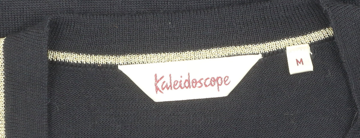 Kaleidoscope Women's Black Cardigan, V-Neck, Size M