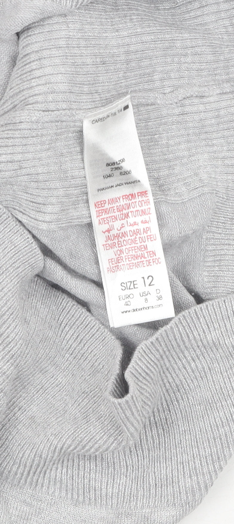 Red Herring Women's Grey Jumper, Size 12
