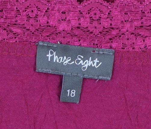 Phase Eight Women's Red 3/4 Sleeve Blouse Size 18