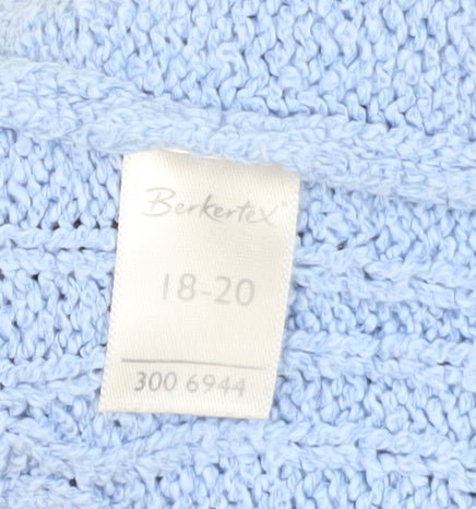 Berkertrex Women's Blue Roll Neck Full Zip Jumper