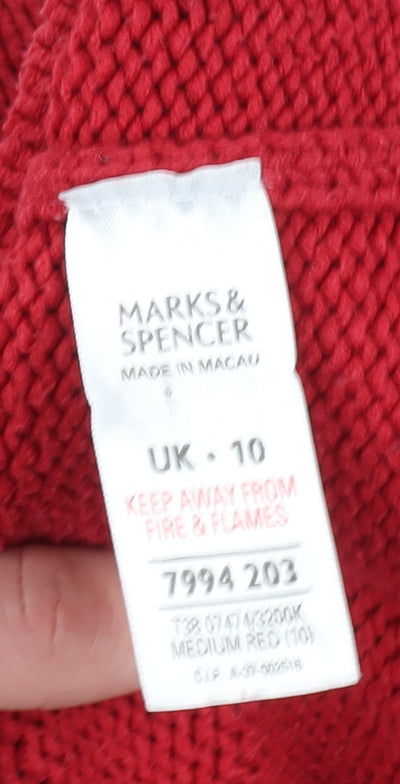 Marks & Spencer Women's Red Pullover Jumper, Size 10