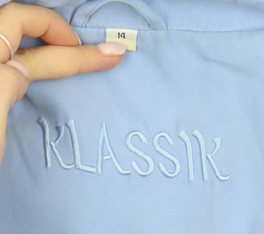 Klassik Women's Blue Cotton Jacket Size 14 - Casual Classic