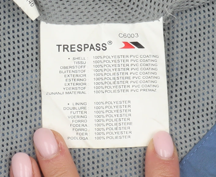 Trespass Kids Blue Waterproof Rain Jacket 11 Years