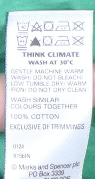 Marks & Spencer Women's Green Cotton Skirt, Size 8