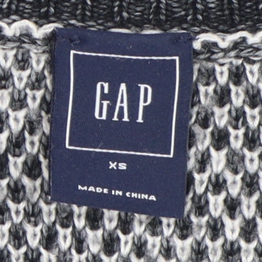 GAP Women's Grey Cardigan XS Geometric Knit