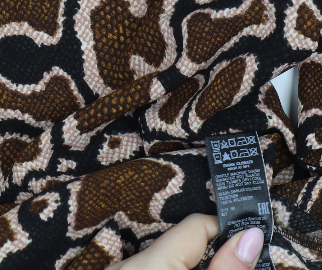 Marks & Spencer Women's Animal Print Shift Dress - Size 12