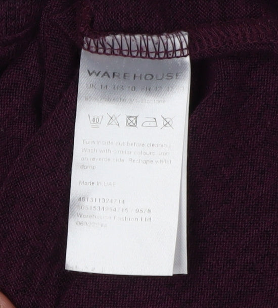 Warehouse Women's Purple Pullover Jumper Size 14