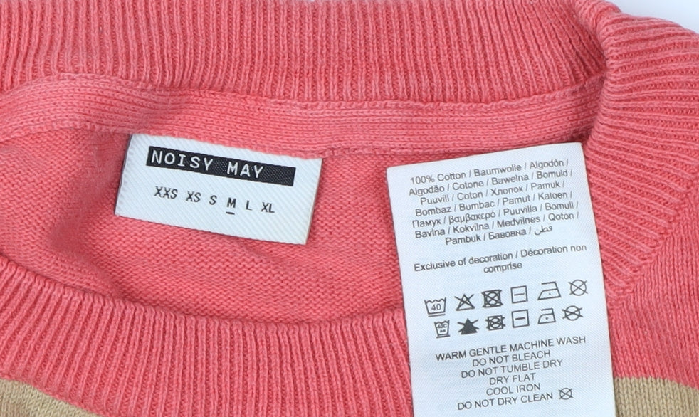 Noisy May Women's Multicoloured Striped Pullover M
