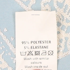 River Island Women's Blue Bodycon Dress Size 14