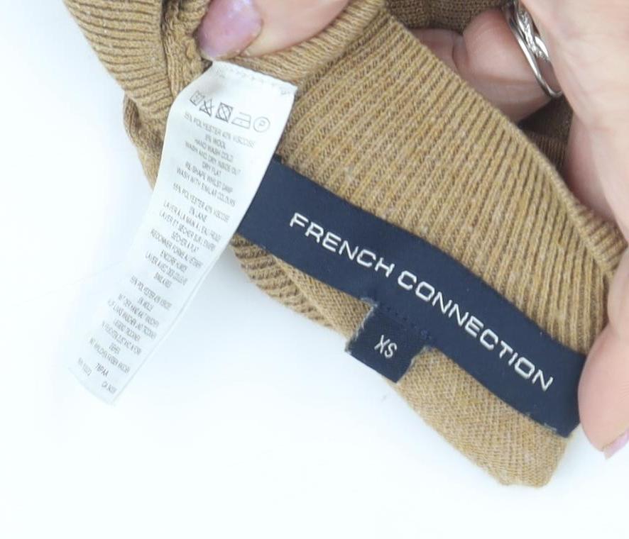 French Connection Women's Beige Mock Neck Vest XS