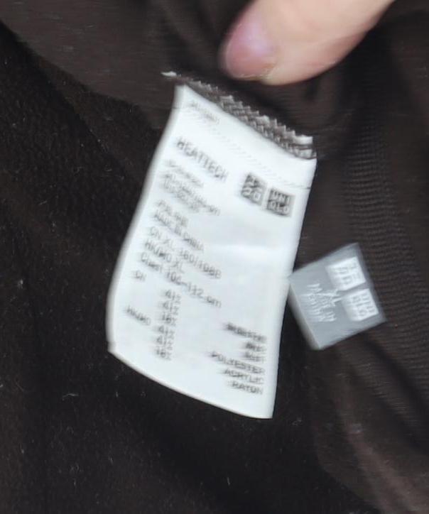 HEATTECH Brown Unisex Pullover Sweatshirt, Size 10, Zip Accents