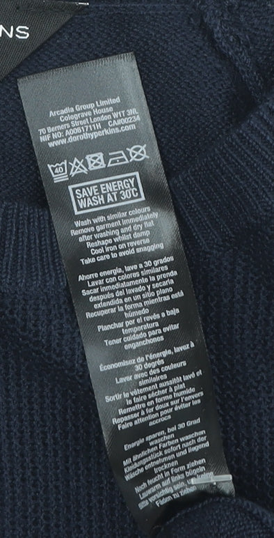 Dorothy Perkins Women’s Blue Crew Neck Jumper Size 12