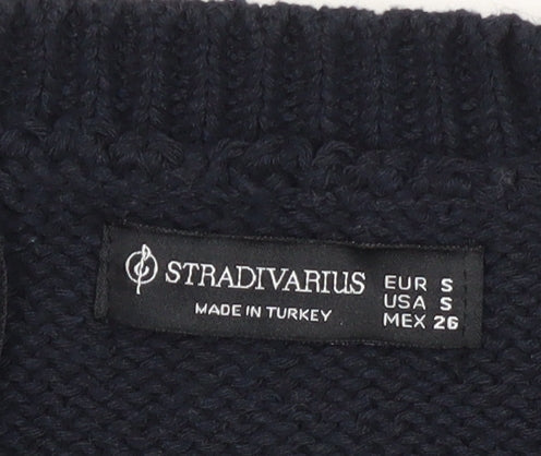 Stradivarius Women's Black Knit Pullover Jumper S