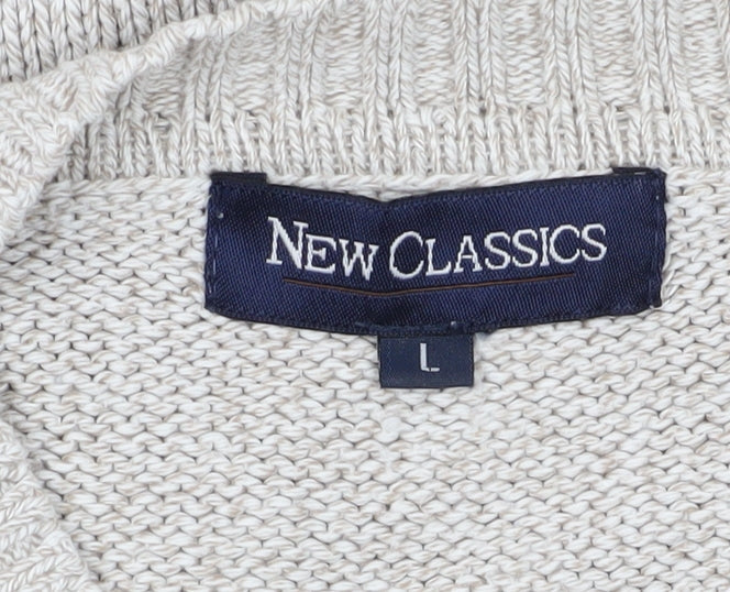 New Classics Men's Ivory Cotton Pullover Jumper L