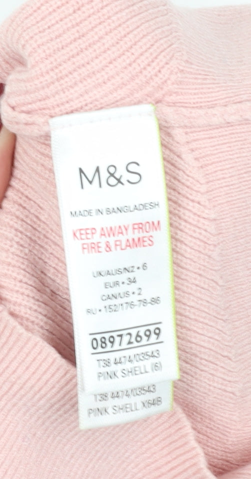 Marks & Spencer Women's Pink Pullover Jumper Size 6