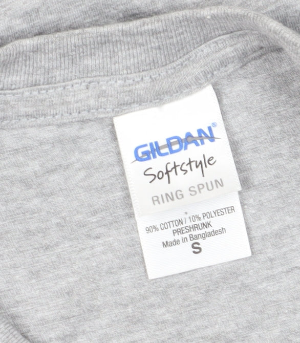 Gildan Unisex Grey T-Shirt, London Theme, Size S