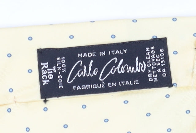 Carlo Colombo Men's Beige Silk Polka Dot Tie