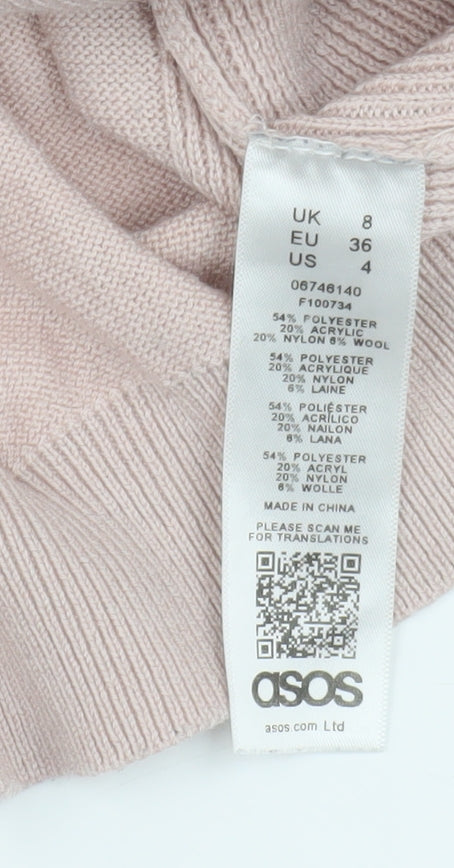 ASOS Women's Pink Pullover Jumper, Size 8