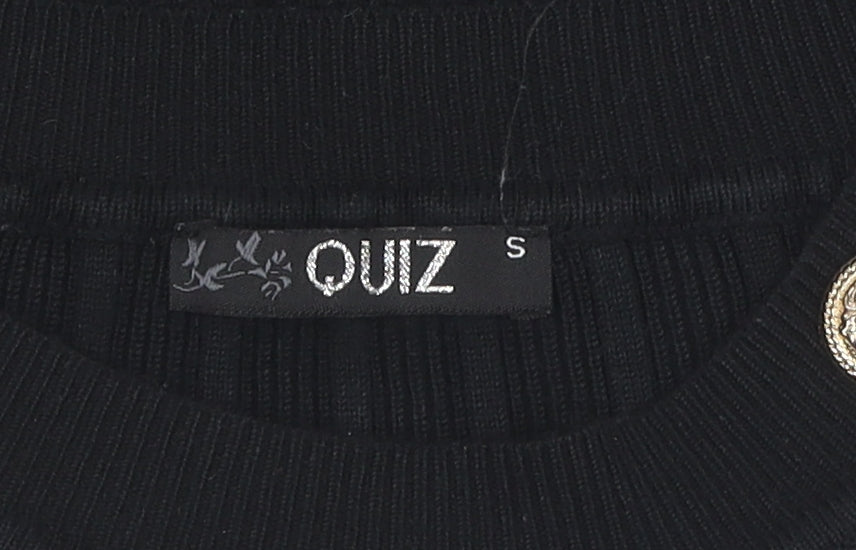 Quiz Women's Black Round Neck Knit Jumper S